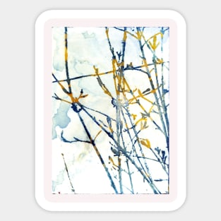 At The Window Botanical Art Sticker